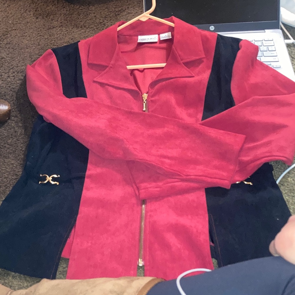 Fashion Bug Red and Black Women's Blazer
